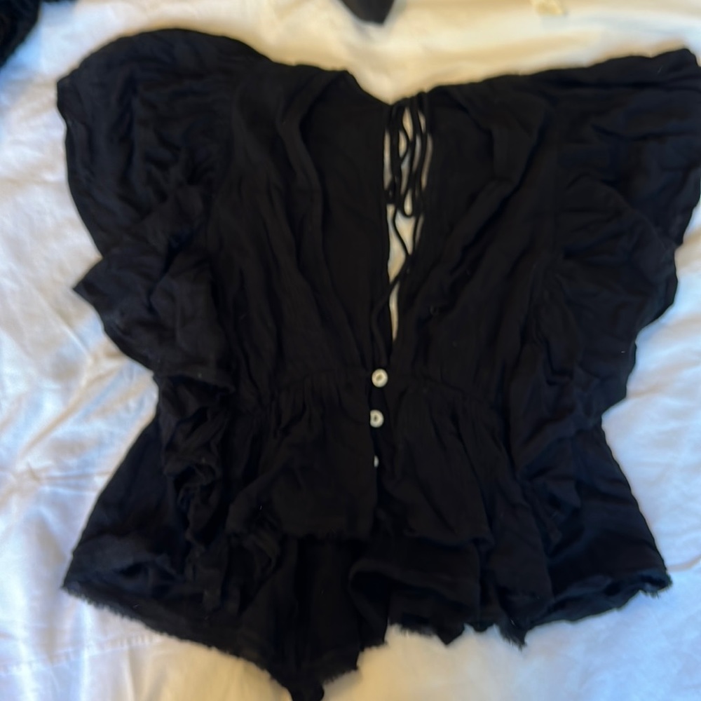 Free People Button Blouse
